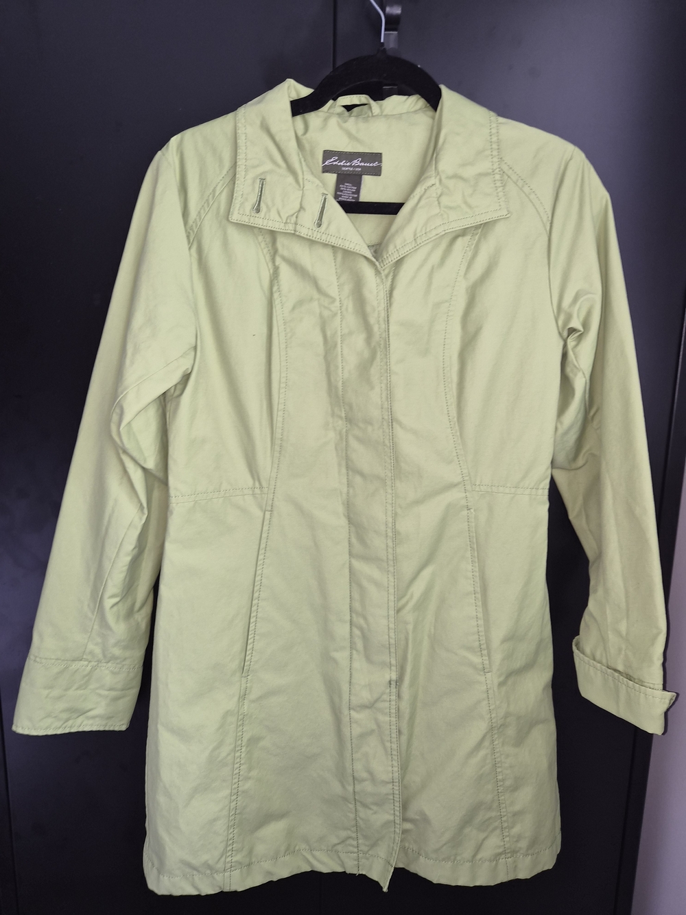 Eddie Bauer Light Green Women's Trench Coat